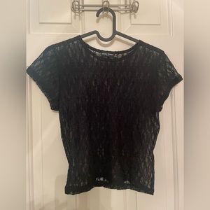 Social Tourist - Black lace crop top